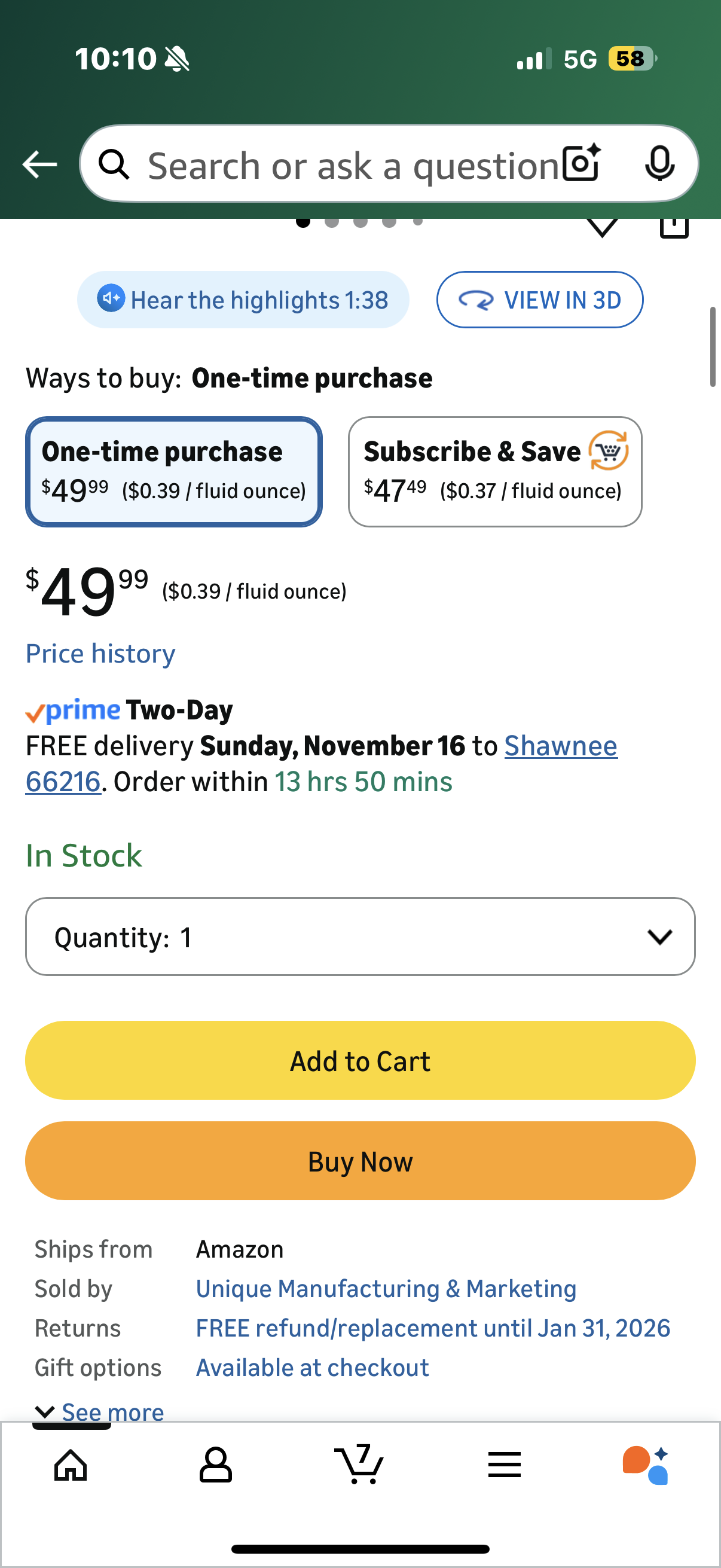 Unique RV Digest-It Classic RV Toilet Treatment - Eliminates Odors at the Source and Liquifies Waste - 64 Uses Per Bottle (128 oz
