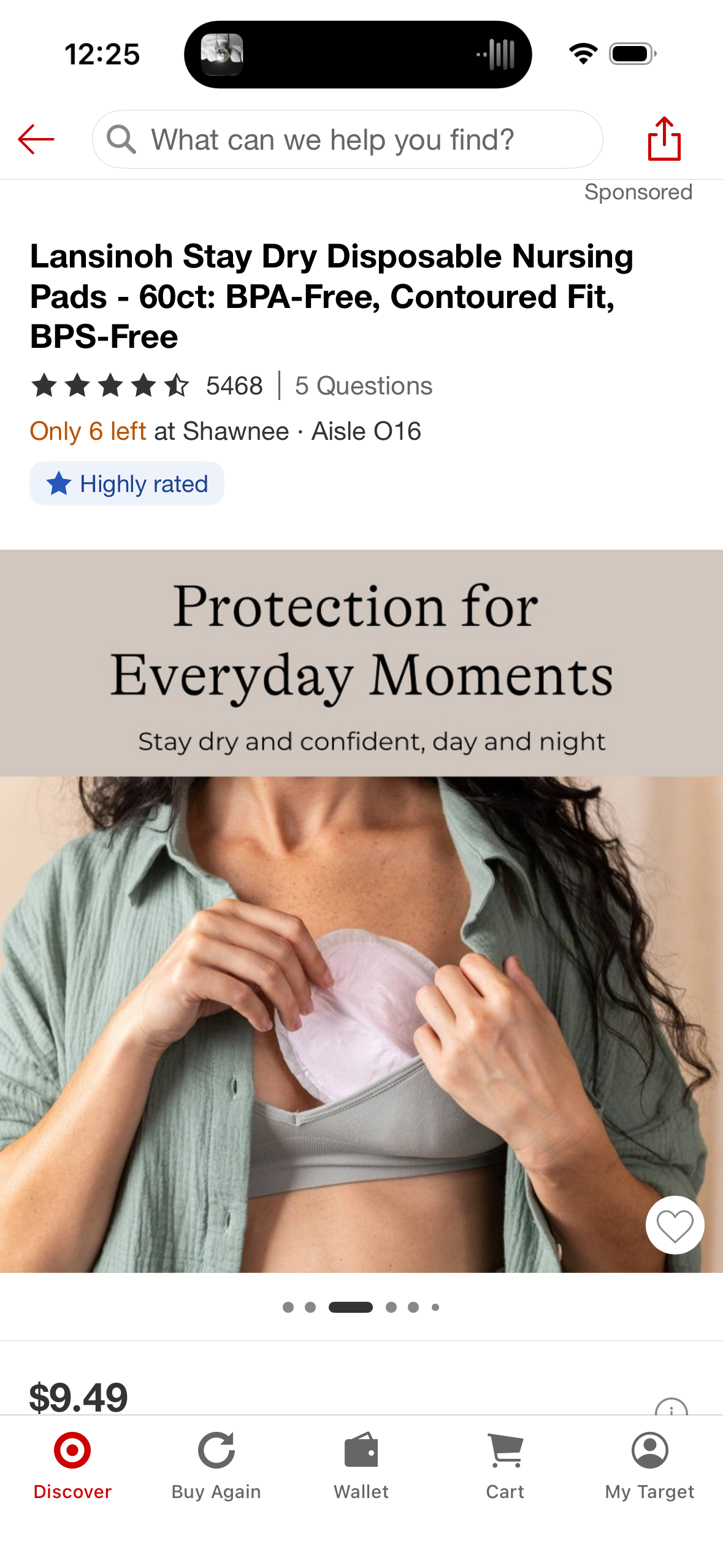 Lansinoh Stay Dry Disposable Nursing Pads - 60ct: BPA-Free, Contoured Fit, BPS-Free
