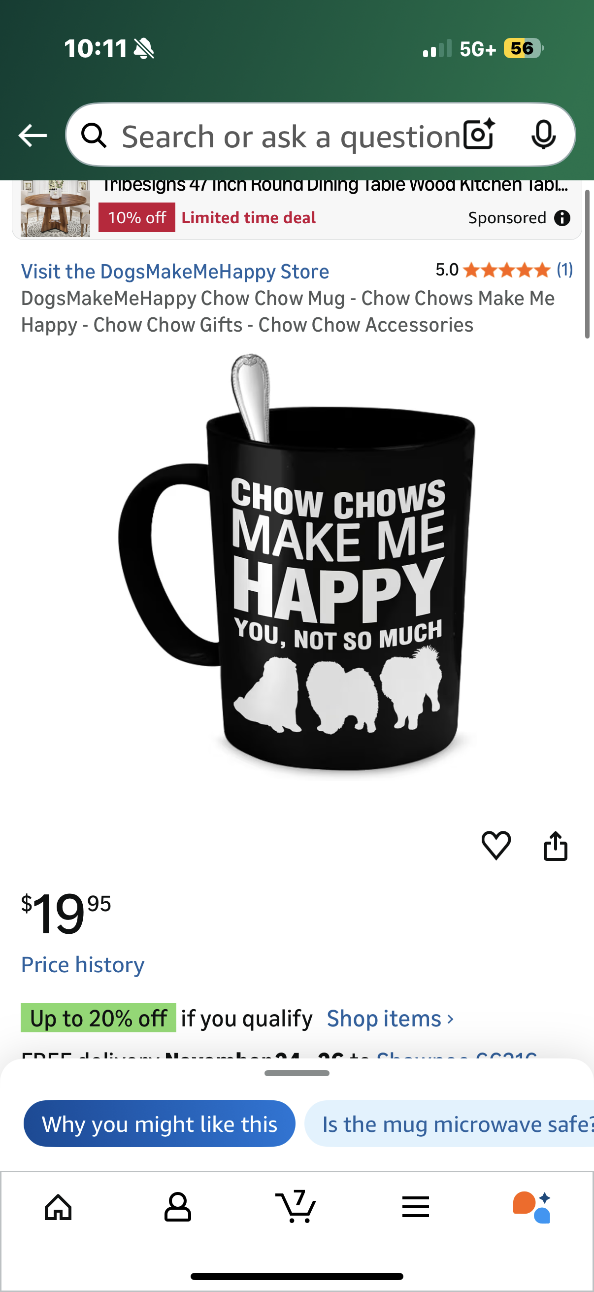DogsMakeMeHappy Chow Chow Mug - Chow Chows Make Me Happy - Chow Chow Gifts - Chow Chow Accessories