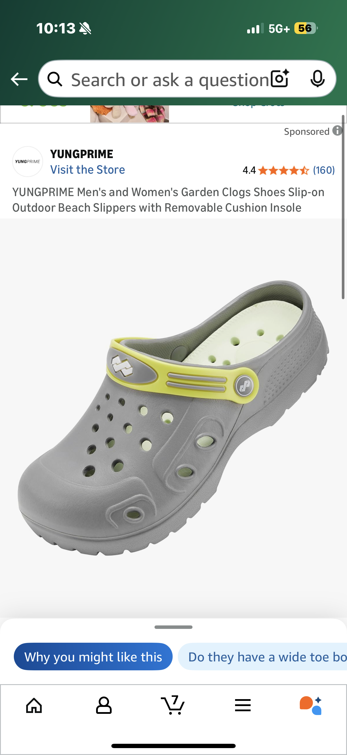 Men's and Women's Garden Clogs Shoes Slip-on Outdoor Beach Slippers with Removable Cushion Insole (Size 8.5)