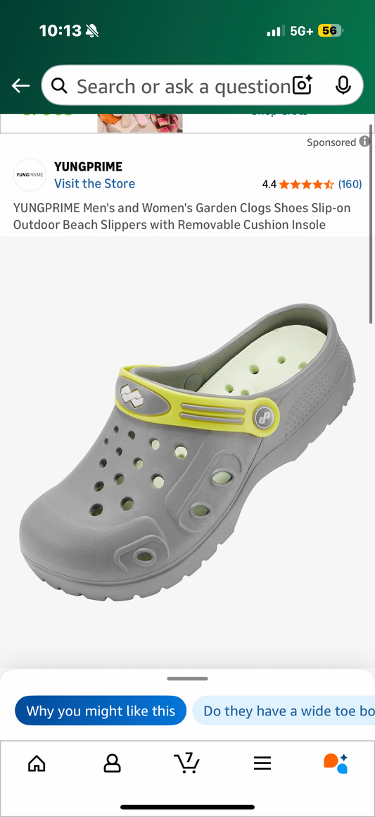 Men's and Women's Garden Clogs Shoes Slip-on Outdoor Beach Slippers with Removable Cushion Insole (Size 8.5)