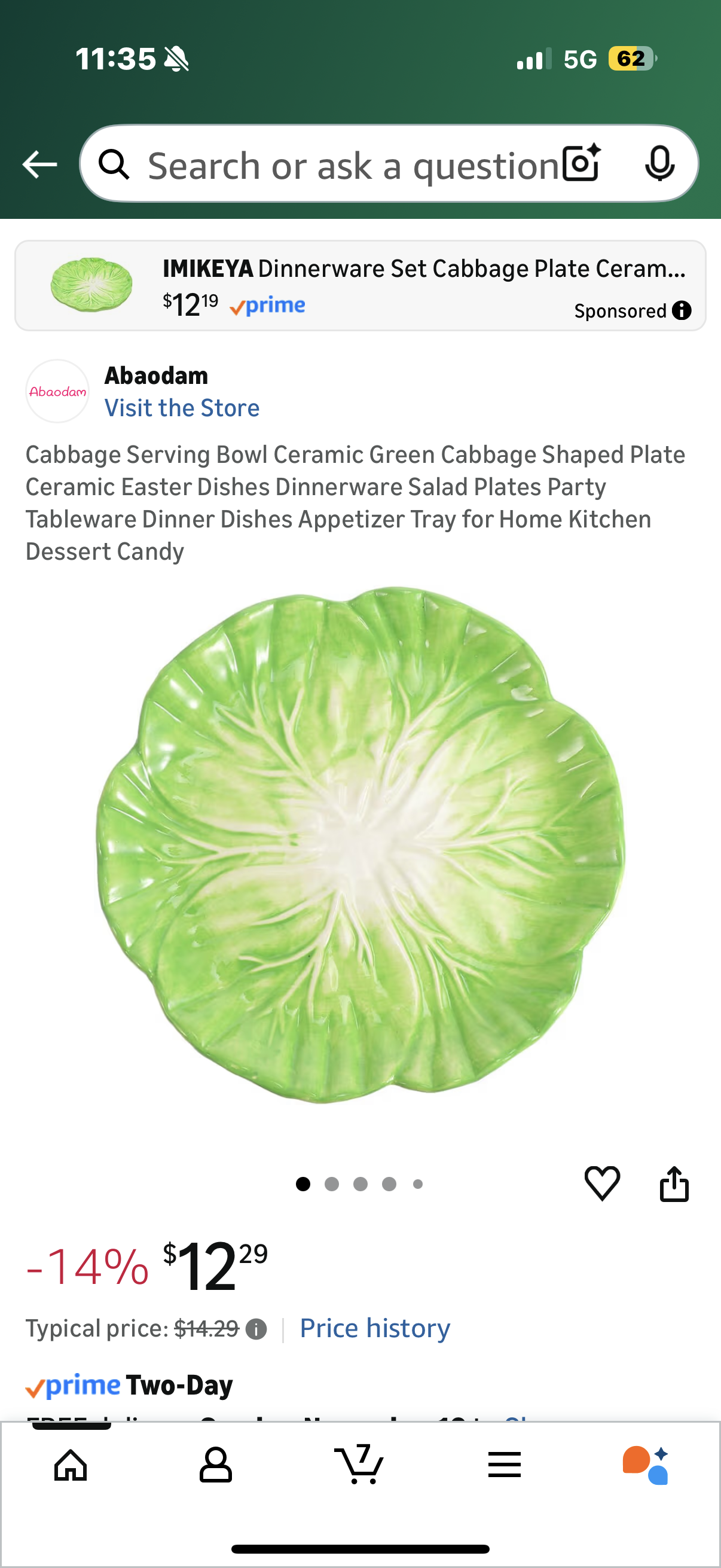 Cabbage Serving Bowl Ceramic Green Cabbage Shaped Plate Ceramic Easter Dishes Dinnerware Salad Plates Party Tableware Dinner Dishes Appetizer Tray for Home Kitchen Dessert Candy