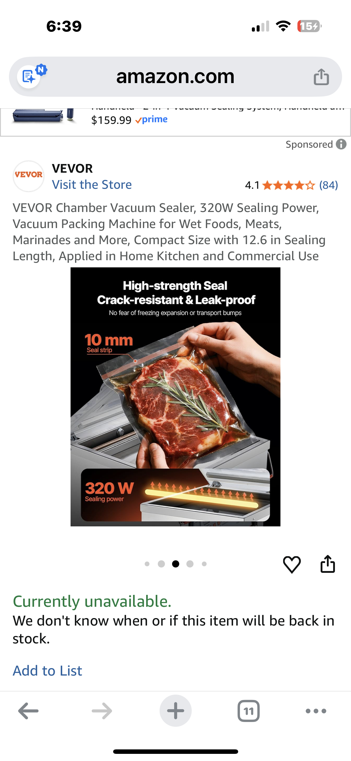 VEVOR Chamber Vacuum Sealer, 320W Sealing Power, Vacuum Packing Machine for Wet Foods, Meats, Marinades and More, Compact Size with 12.6 in Sealing Length, Applied in Home Kitchen and Commercial Use (R738)
