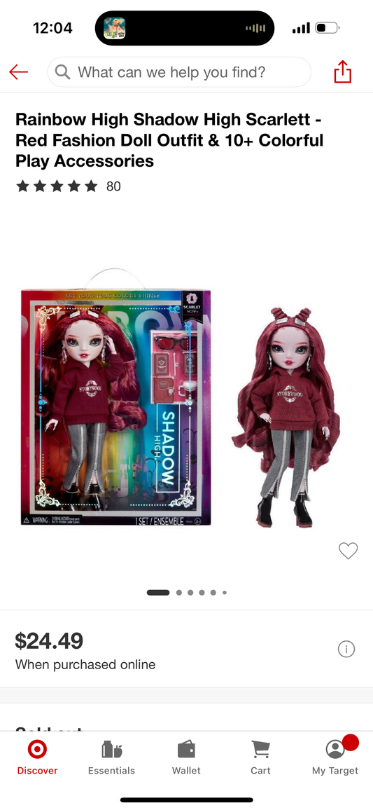 Rainbow High Shadow High Scarlett - Red Fashion Doll Outfit & 10+ Colorful Play Accessories