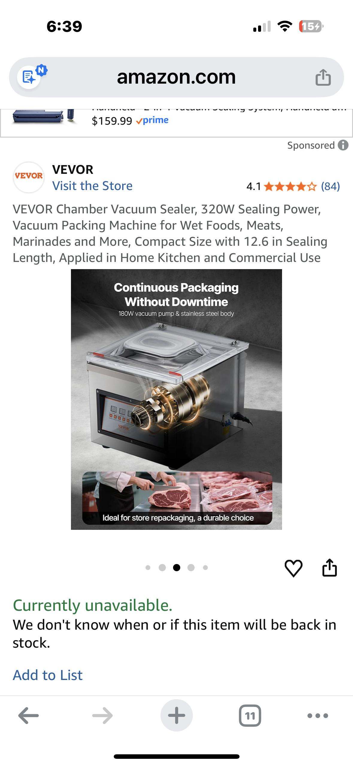 VEVOR Chamber Vacuum Sealer, 320W Sealing Power, Vacuum Packing Machine for Wet Foods, Meats, Marinades and More, Compact Size with 12.6 in Sealing Length, Applied in Home Kitchen and Commercial Use (R738)