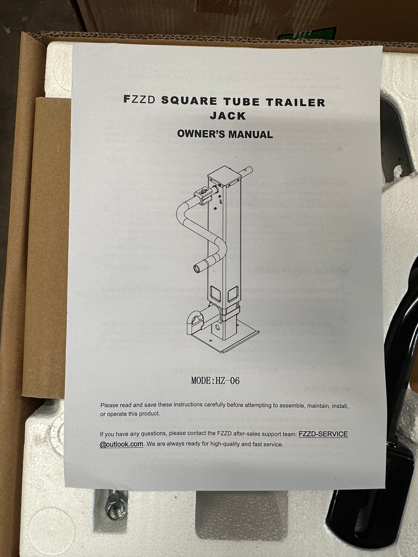 12000lbs Heavy Duty Trailer Jack,Square Direct Weld,26" Vertical Travel,Adjustable Drop Leg,for Lift Utility Trailer, Vehicle, Boat, and Rv (G838)