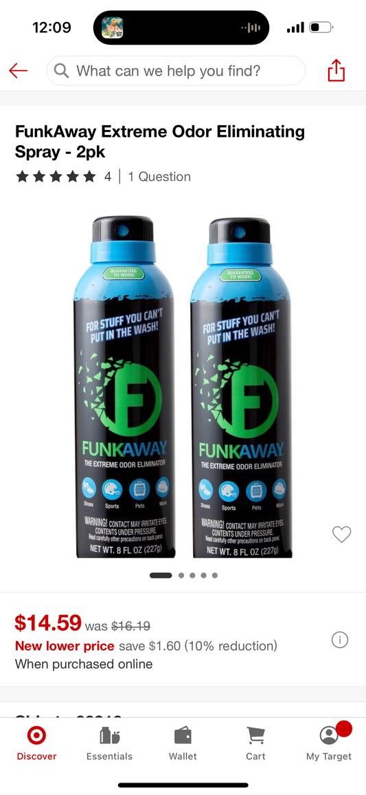 FunkAway Extreme Odor Eliminating Spray - 2pk