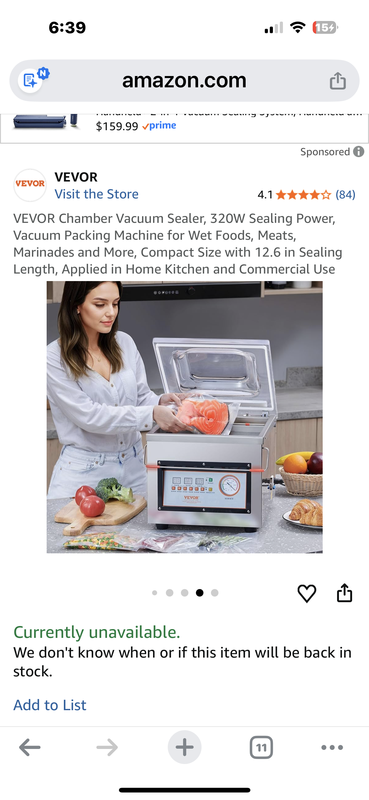 VEVOR Chamber Vacuum Sealer, 320W Sealing Power, Vacuum Packing Machine for Wet Foods, Meats, Marinades and More, Compact Size with 12.6 in Sealing Length, Applied in Home Kitchen and Commercial Use (R738)