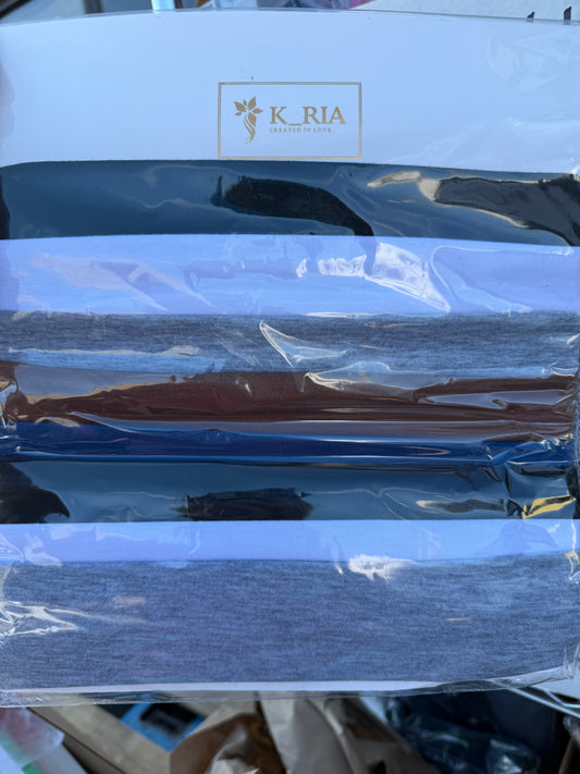 Headbands for Women, 8pcs Stretchy Non Slip Soft Cotton Cloth Hair Bands for Sports, Workout, Yoga and Running