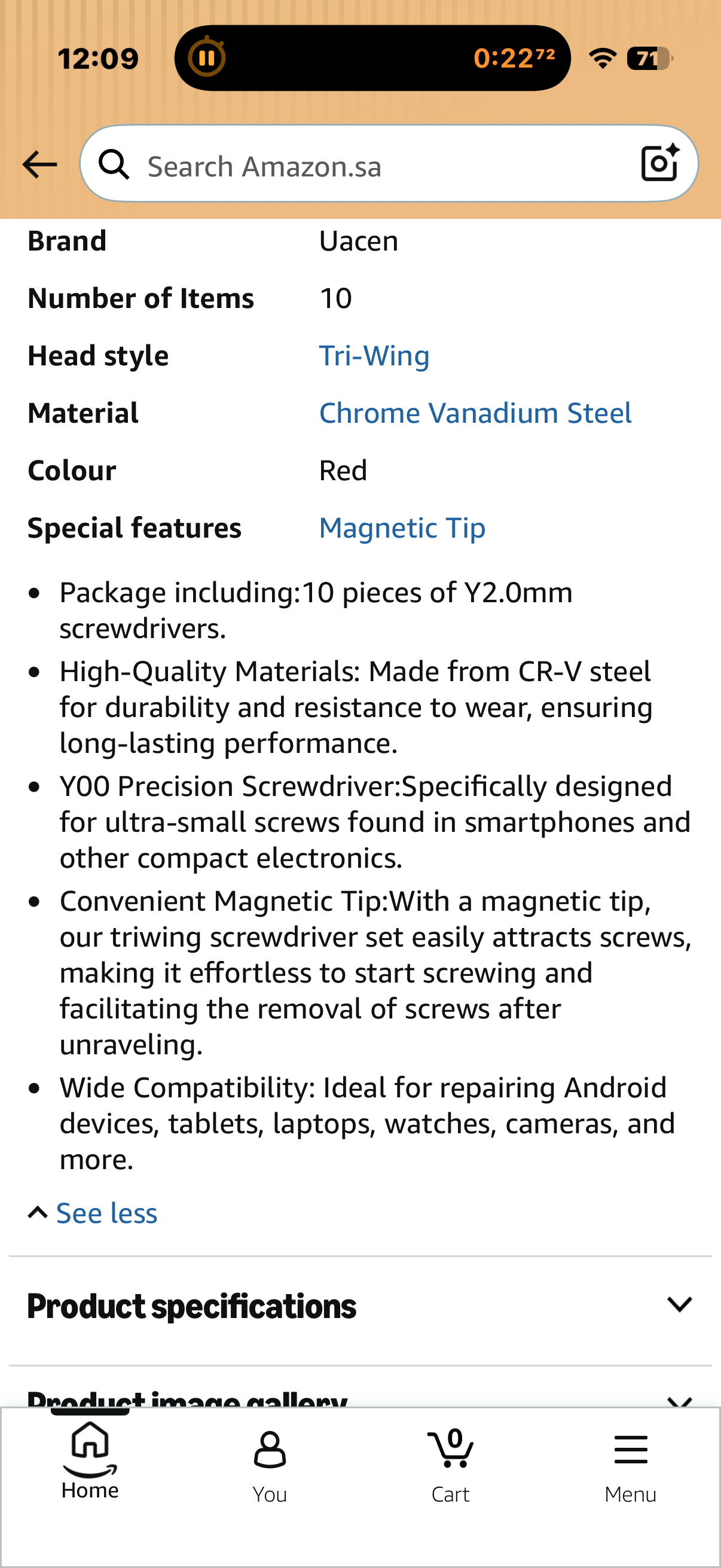10 PACK 2.0mm Precision Y Type Screwdriver Set,Y00 Tri Wing Multifunctional Magnetic Screwdrivers for Fisassembly and Repair