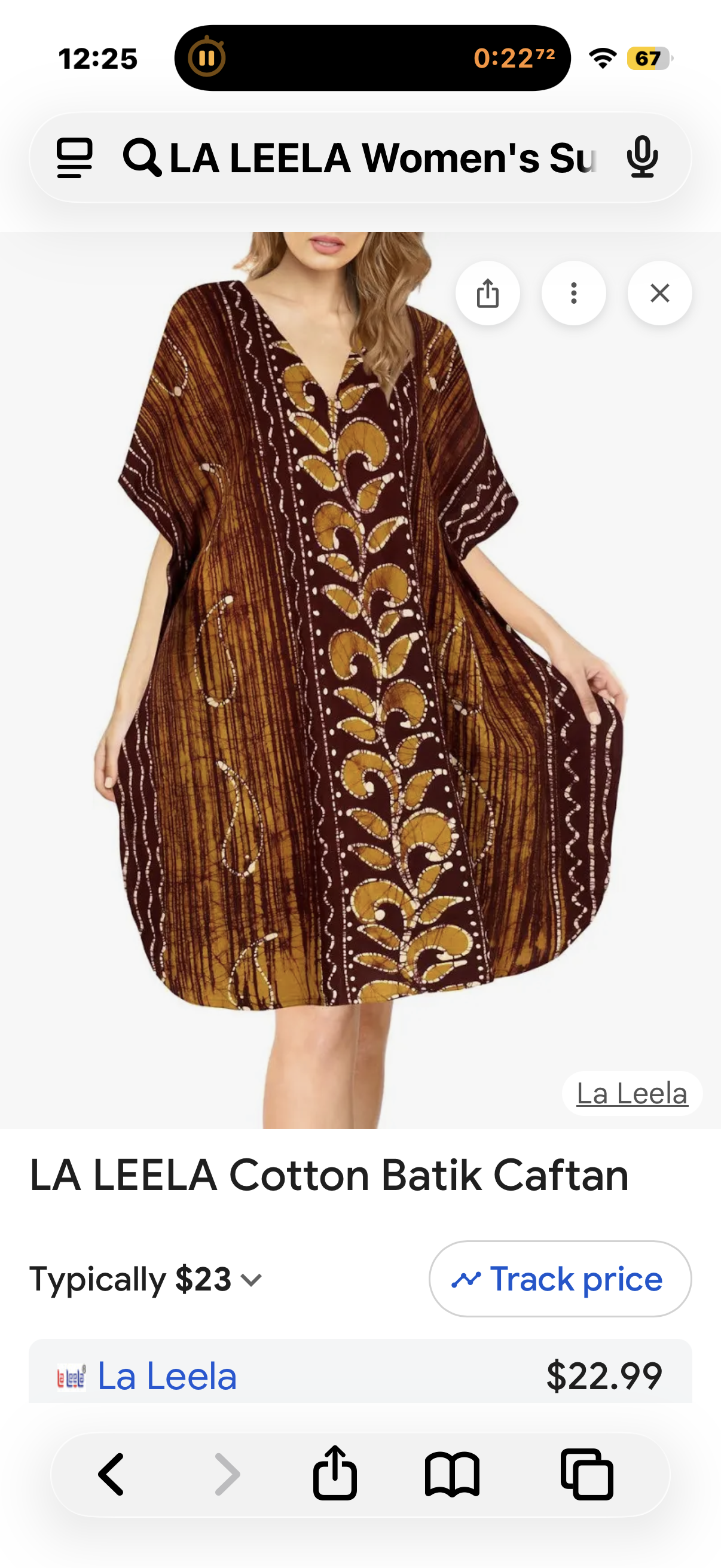 LA LEELA Women's Summer Oversize Caftan Short Beach Cover up Loungewear Dashiki House Dresses for Women (one size fits all)