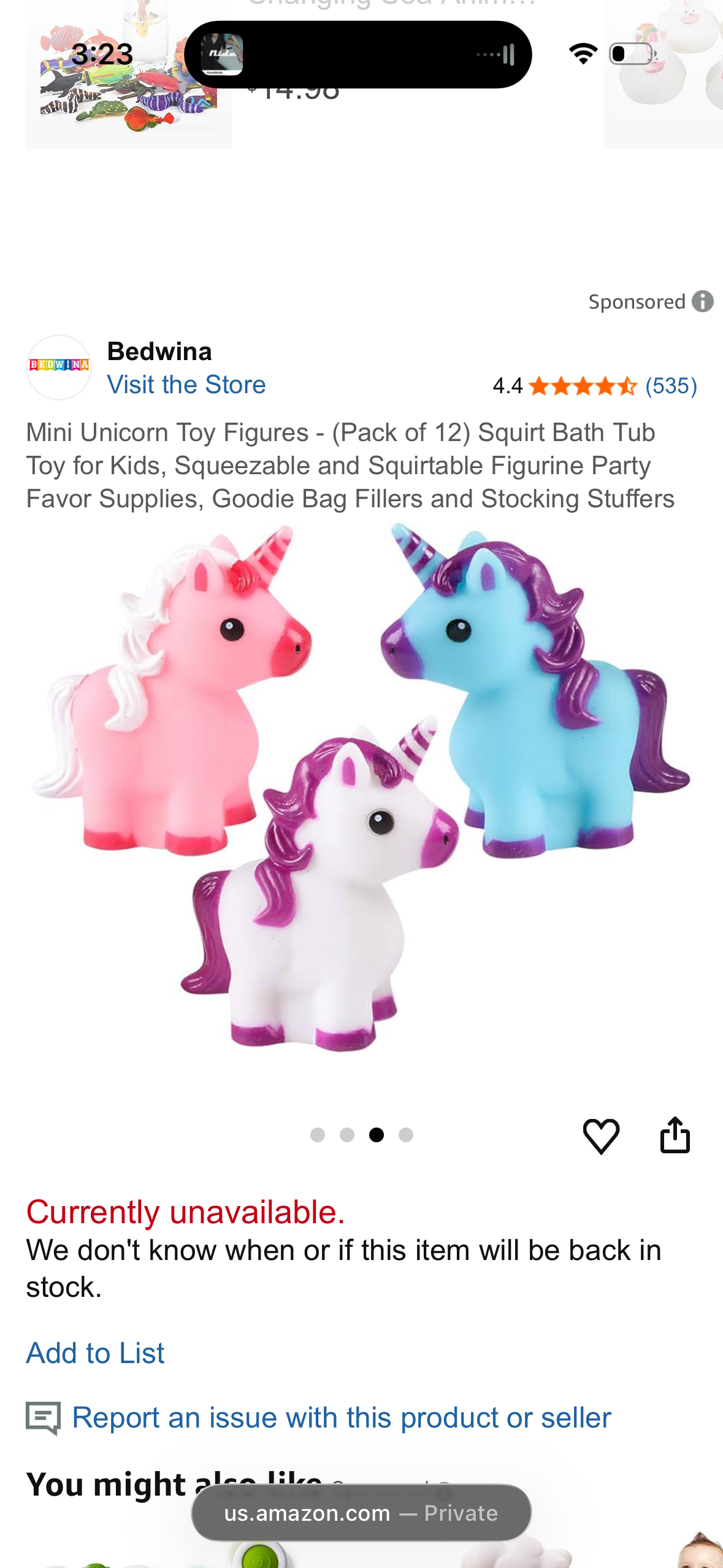Mini Unicorn Toy Figures - (Pack of 12) Squirt Bath Tub Toy for Kids, Squeezable and Squirtable Figurine Party Favor Supplies, Goodie Bag Fillers and Stocking Stuffers