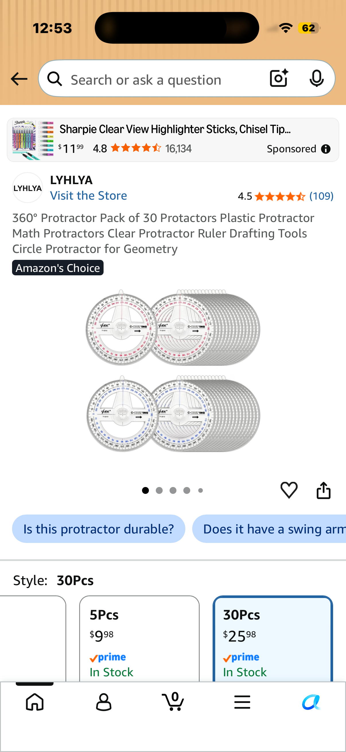 360° Protractor Pack of 30 Protactors Plastic Protractor Math Protractors Clear Protractor Ruler Drafting Tools Circle Protractor for Geometry