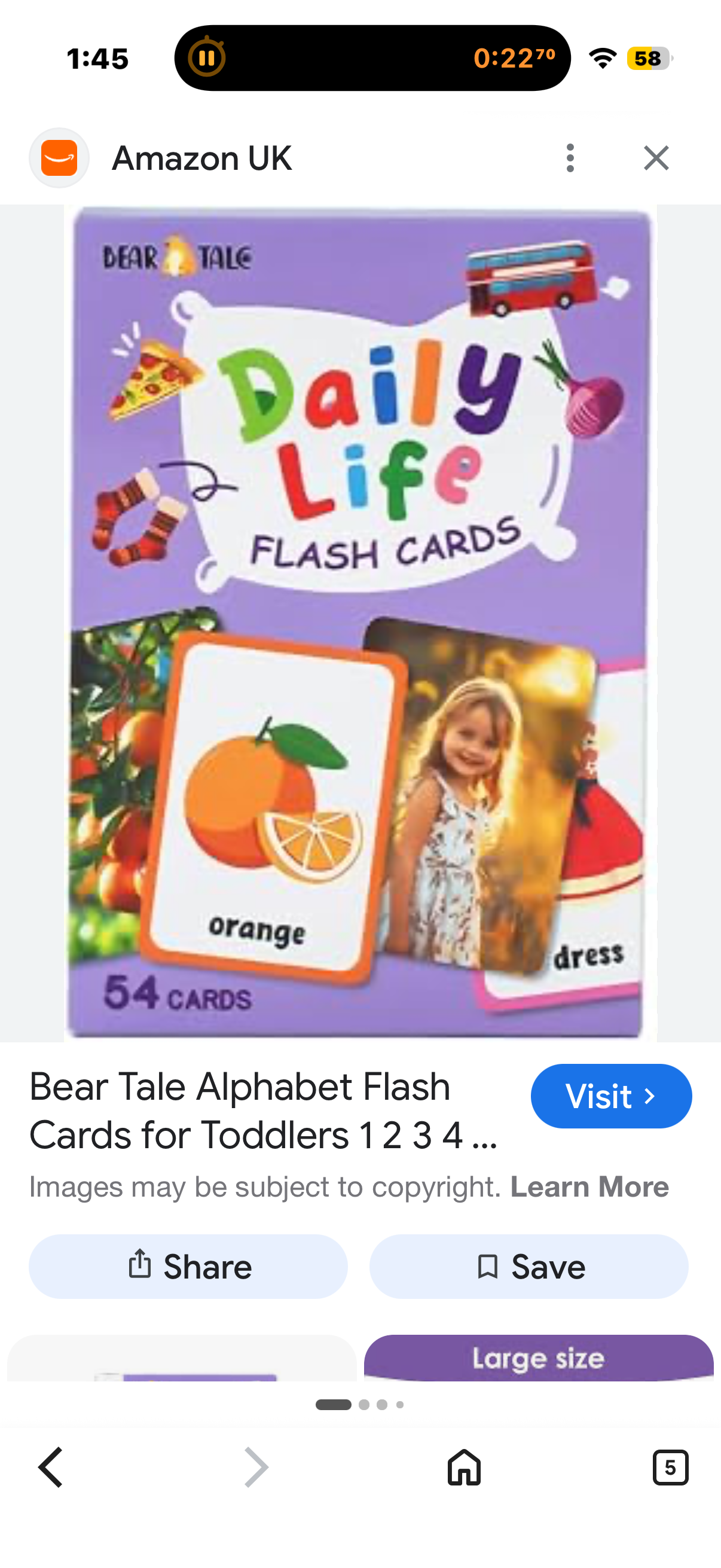 Alphabet Flash Cards for Toddlers 1 2 3 4 5 6 Years About Daily Life, 54pcs Double Sided Printed Kids Toddler FlashCards, Early Learning Educational Toys for Kindergarten Preschooler