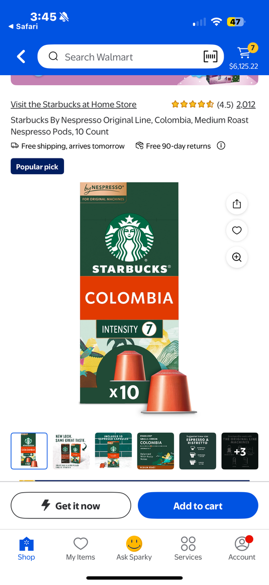 Precio De Café Espresso Colombia En Cápsulas Starbucks Compatible Con Nespresso 10 Unidades De 5,7 G. 10 Ud.