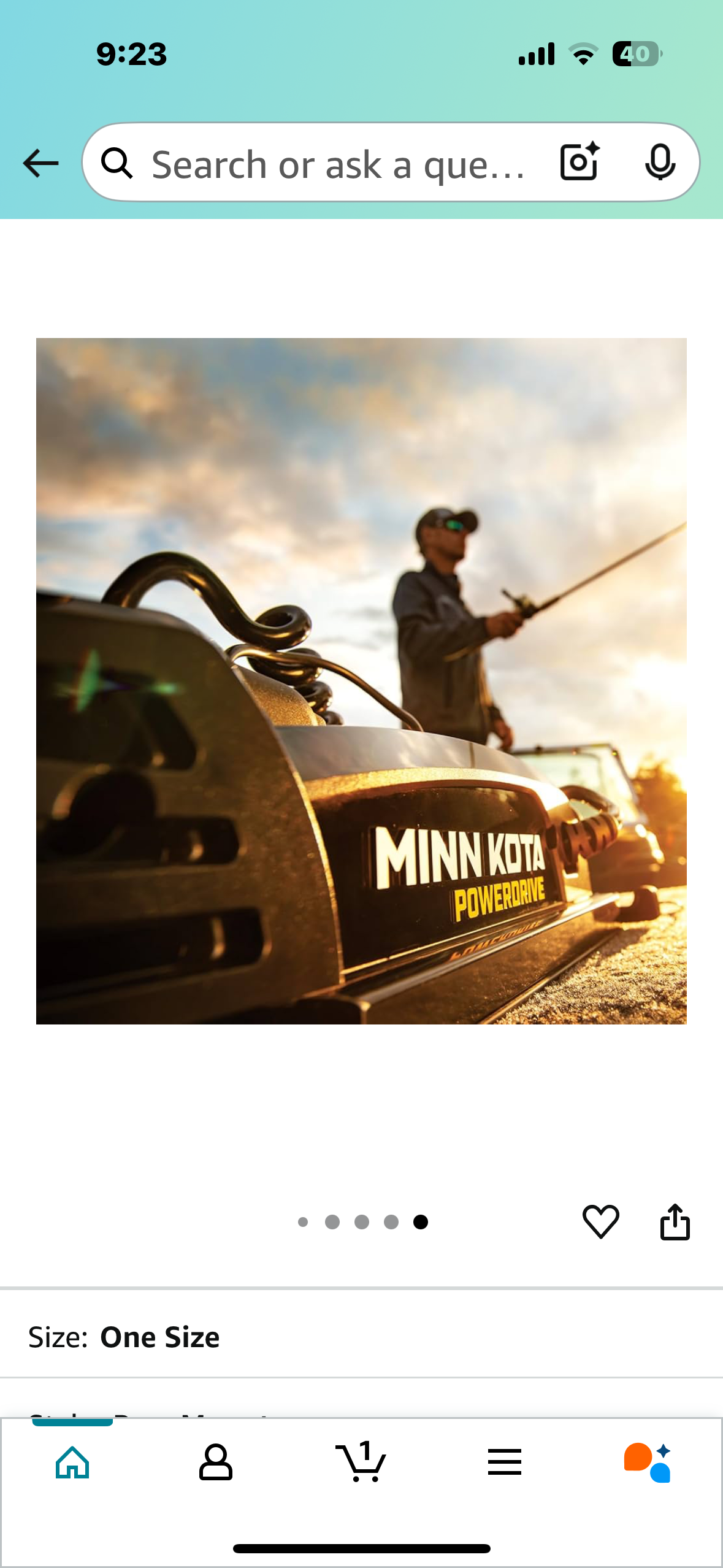 Minn Kota PowerDrive Bow-Mount Electric Trolling Motor with GPS, Dual Spectrum Chirp Sonar - 55 Lb. Thrust, 54 in. Shaft, Freshwater (G839)