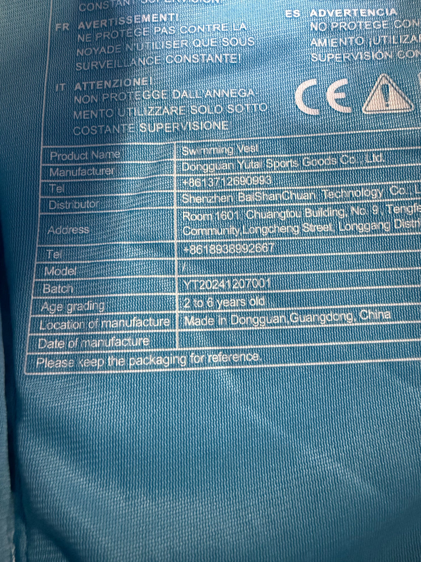 Speedo Life Vest 2-6 years