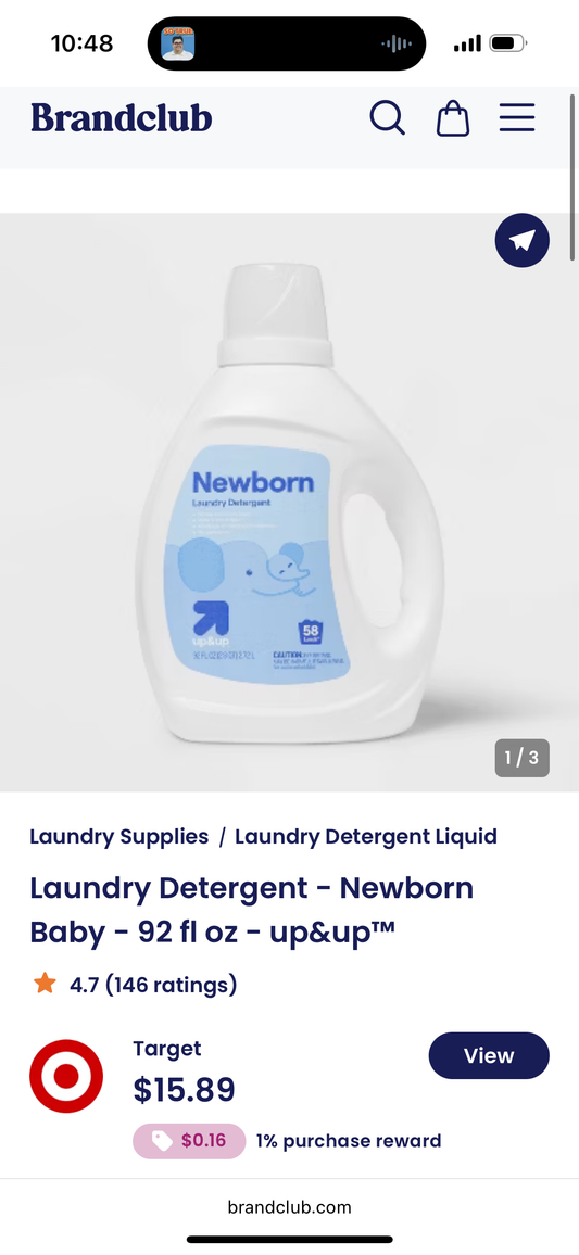 Laundry Detergent - Newborn Baby - 92 fl oz - up&up™