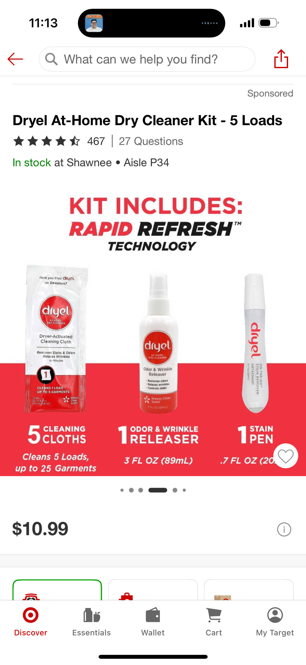 Dryel At-Home Dry Cleaner Kit - 5 Loads