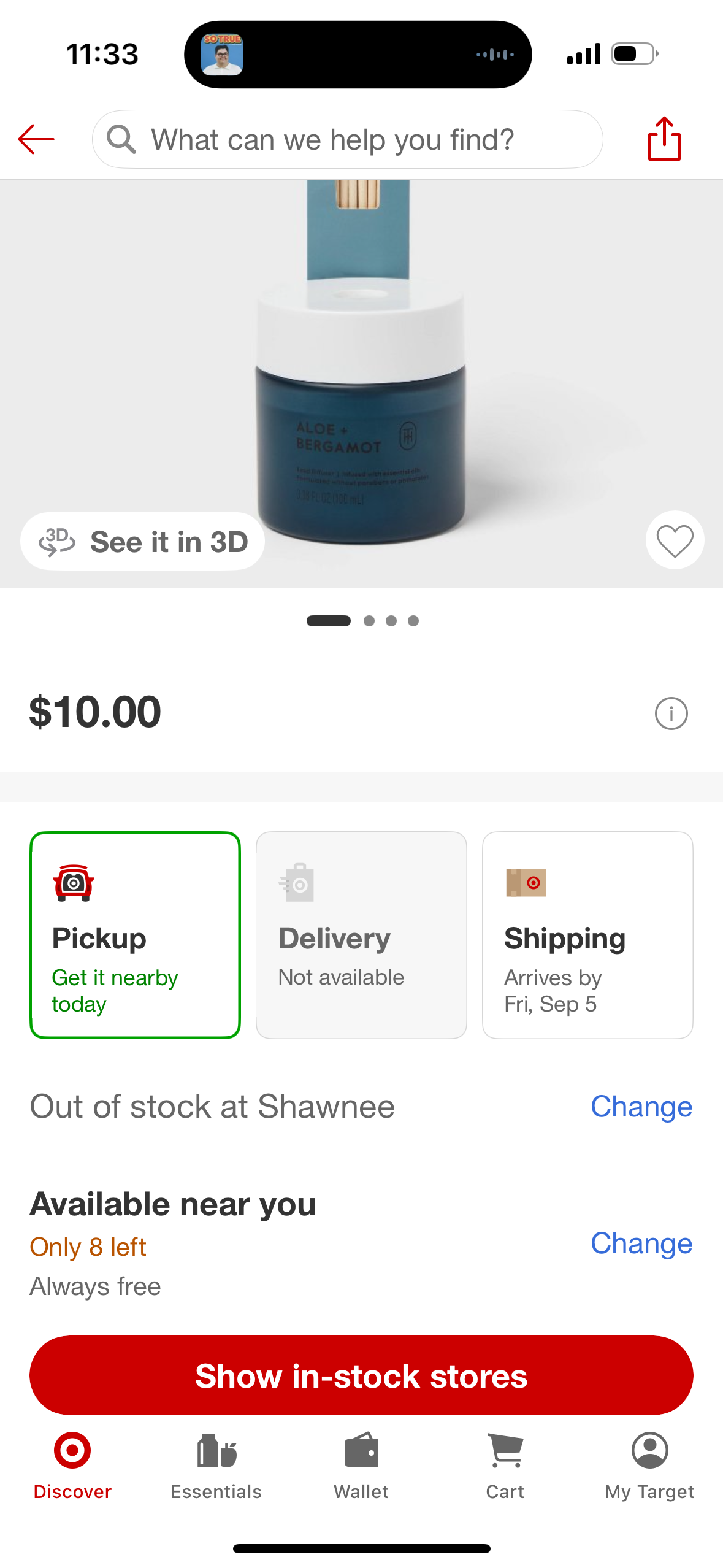 Glass Reed Diffuser Aloe and Bergamot 3.38 fl oz - Threshold™