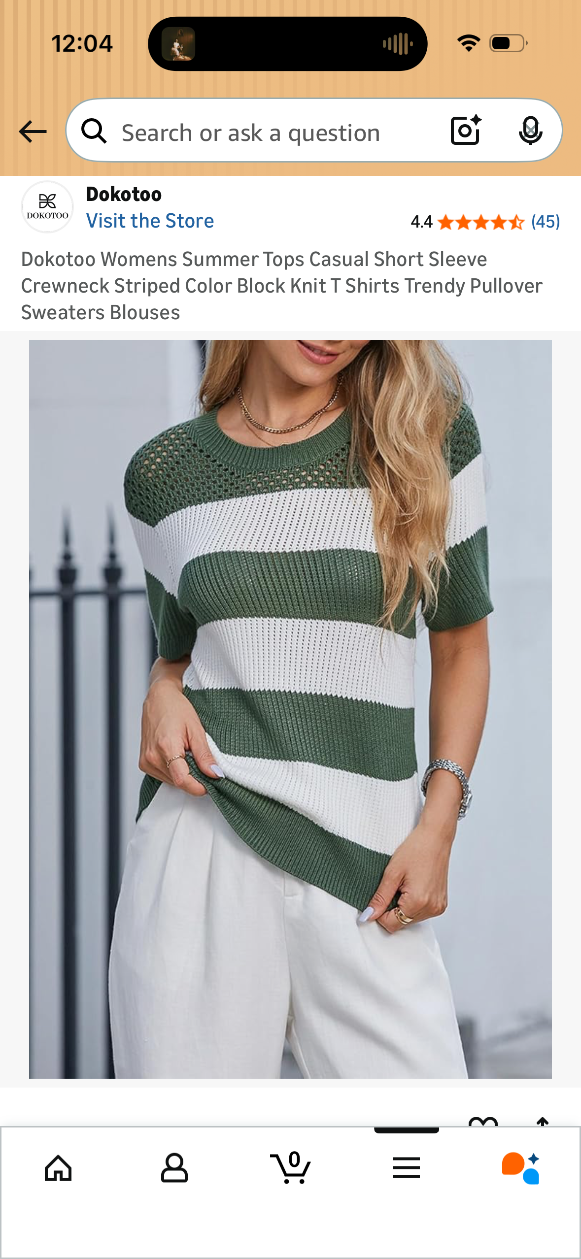 Dokotoo Womens Summer Tops Casual Short Sleeve Crewneck Striped Color Block Knit T Shirts Trendy Pullover Sweaters Blouses, Blue and Pink (Size Small)