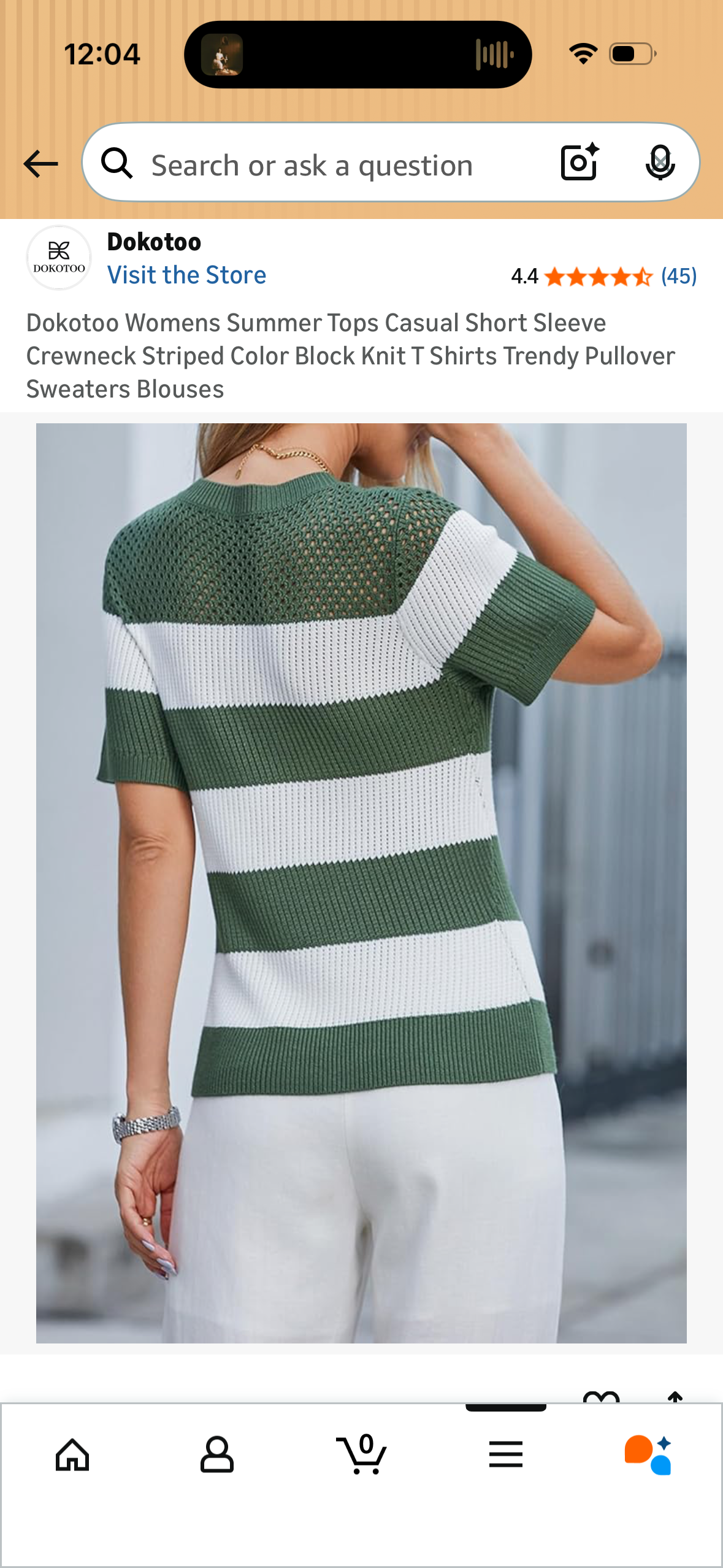 Dokotoo Womens Summer Tops Casual Short Sleeve Crewneck Striped Color Block Knit T Shirts Trendy Pullover Sweaters Blouses, Blue and Pink (Size Small)