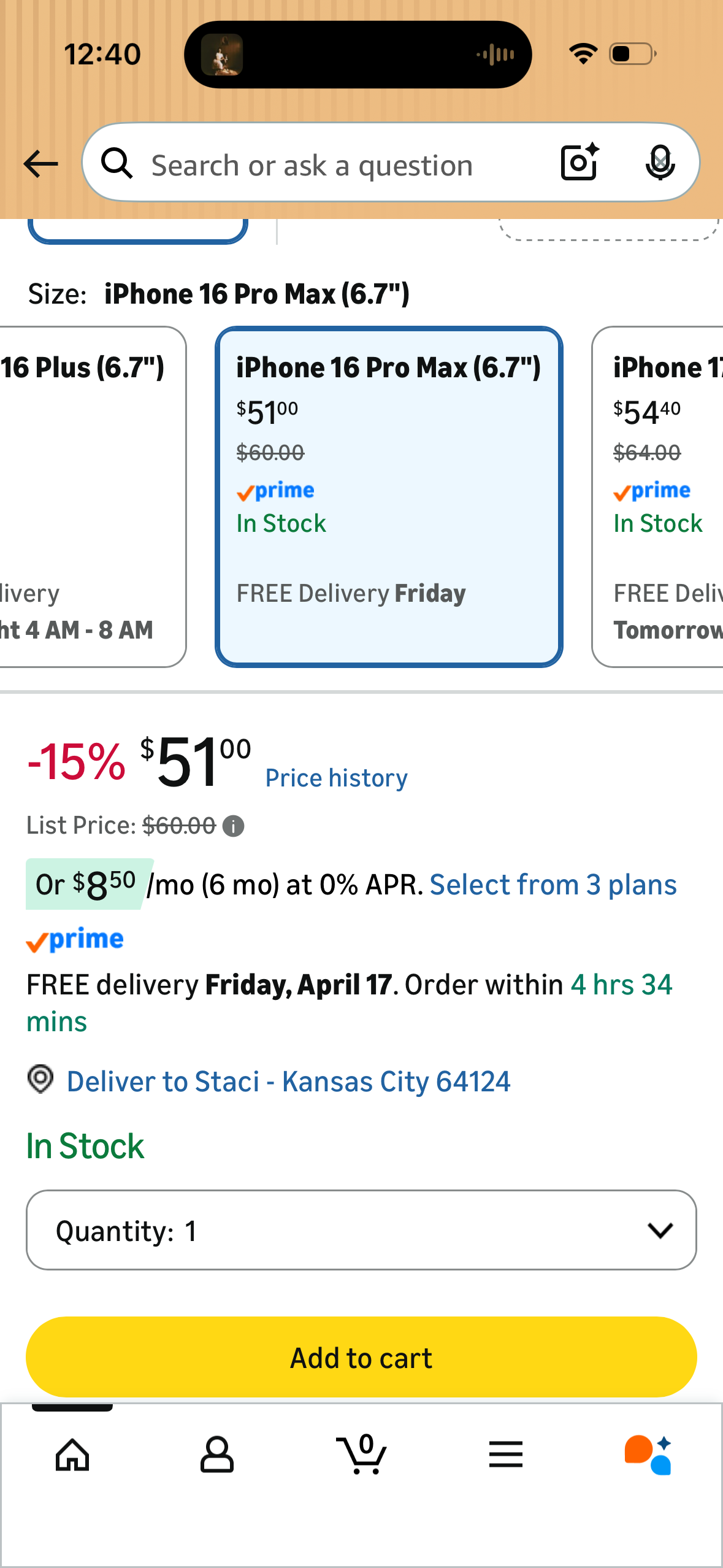 CASETiFY Clear iPhone 16 Pro Max Case [Not Yellowing / 6.6 ft. 3X Military Grade Drop Protection/Compatible with Magsafe] - Clear