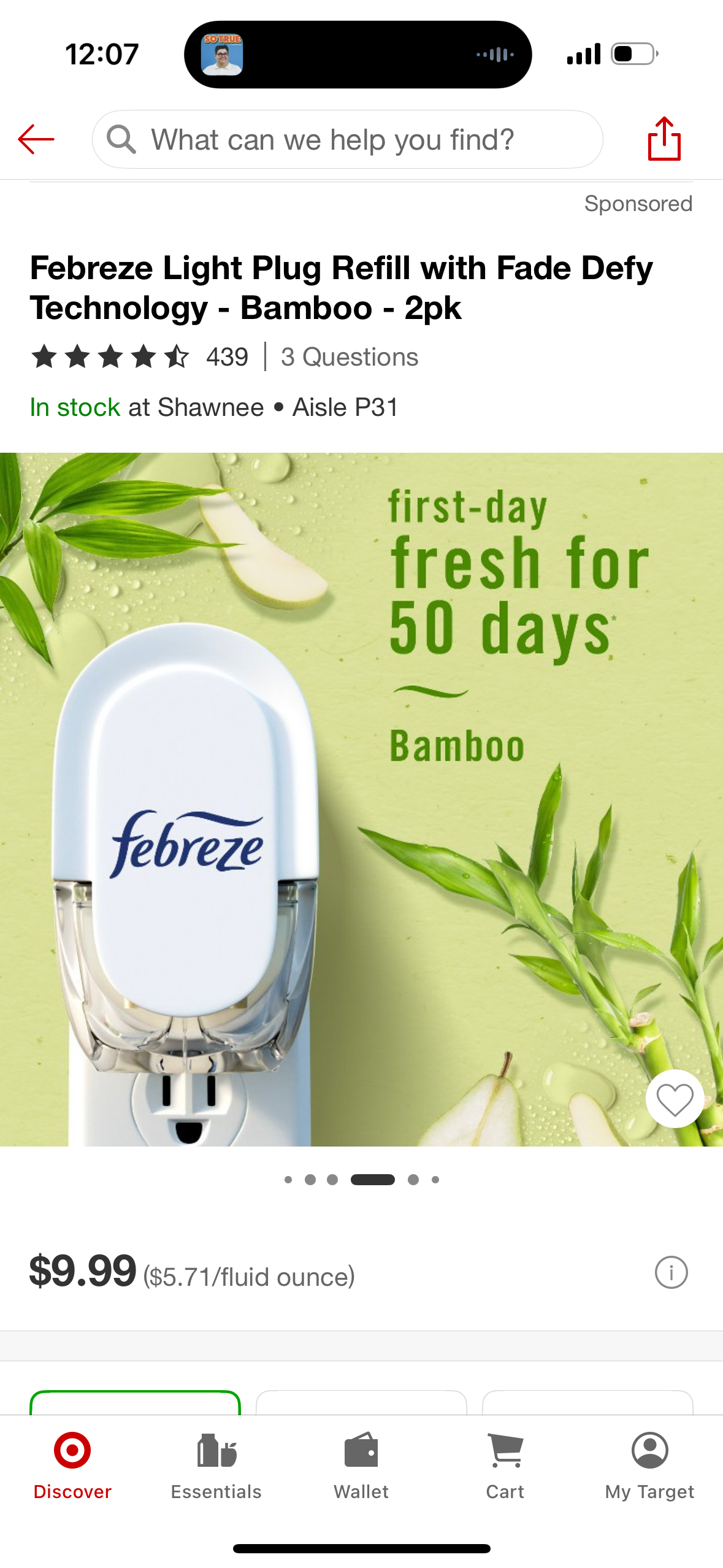 Febreze Light Plug Refill with Fade Defy Technology - Bamboo - 2pk