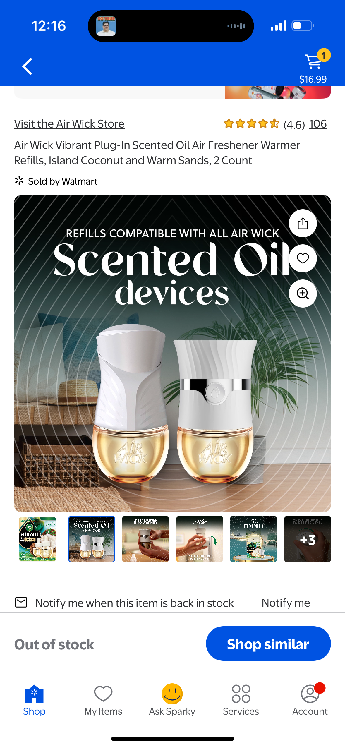 Air Wick Vibrant Plug-In Scented Oil Air Freshener Warmer Refills, Island Coconut and Warm Sands, 2 Count