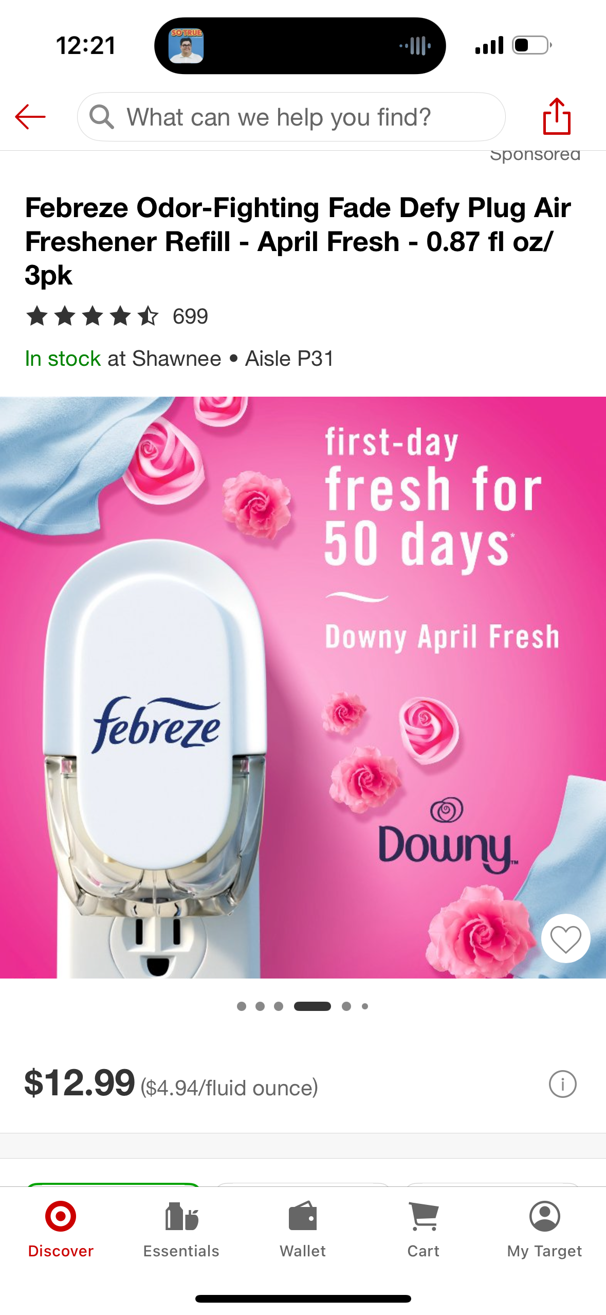 Febreze Odor-Fighting Fade Defy Plug Air Freshener Refill - April Fresh - 0.87 fl oz/ 3pk