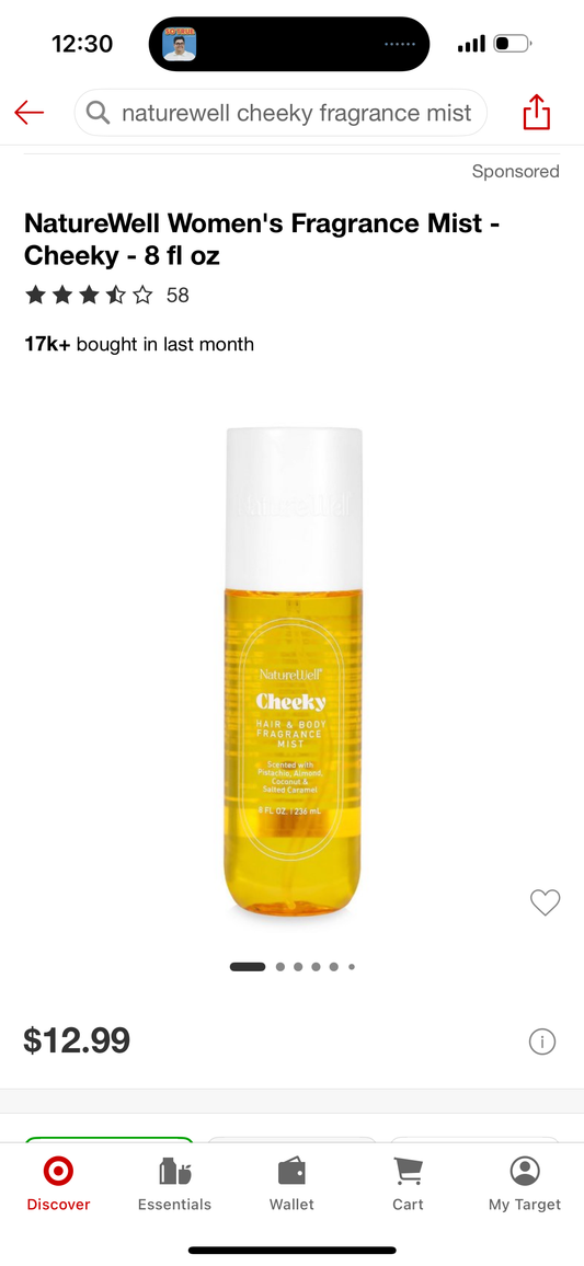 NatureWell Women's Fragrance Mist - Cheeky - 8 fl oz