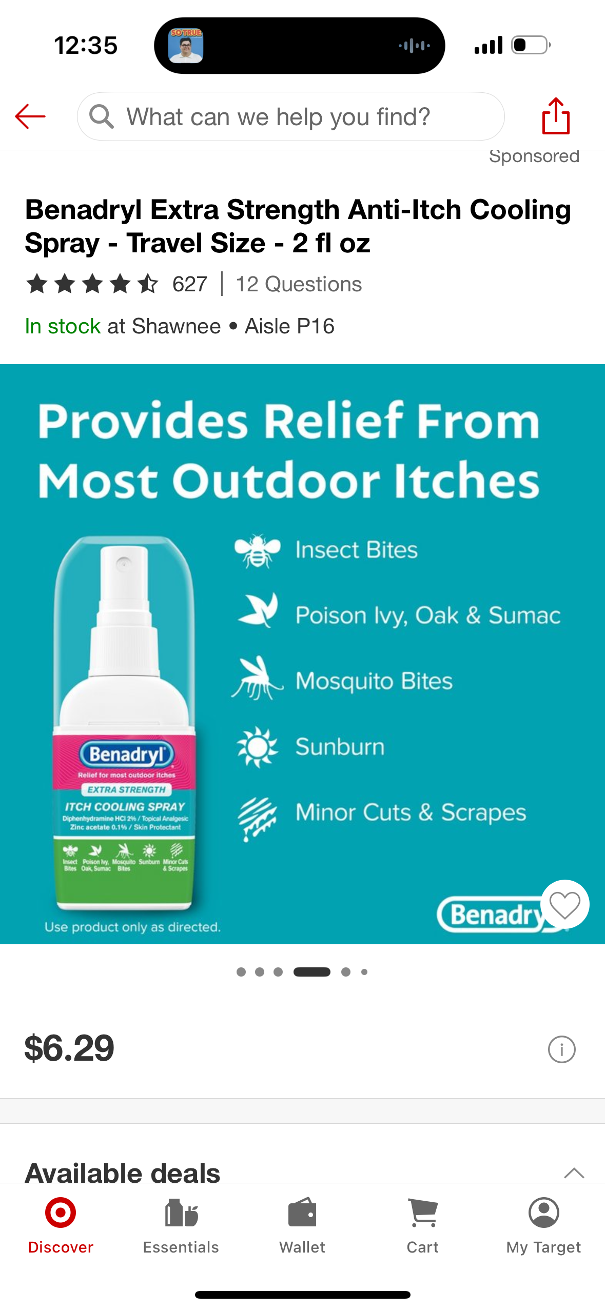 Benadryl Extra Strength Anti-Itch Cooling Spray - Travel Size - 2 fl oz