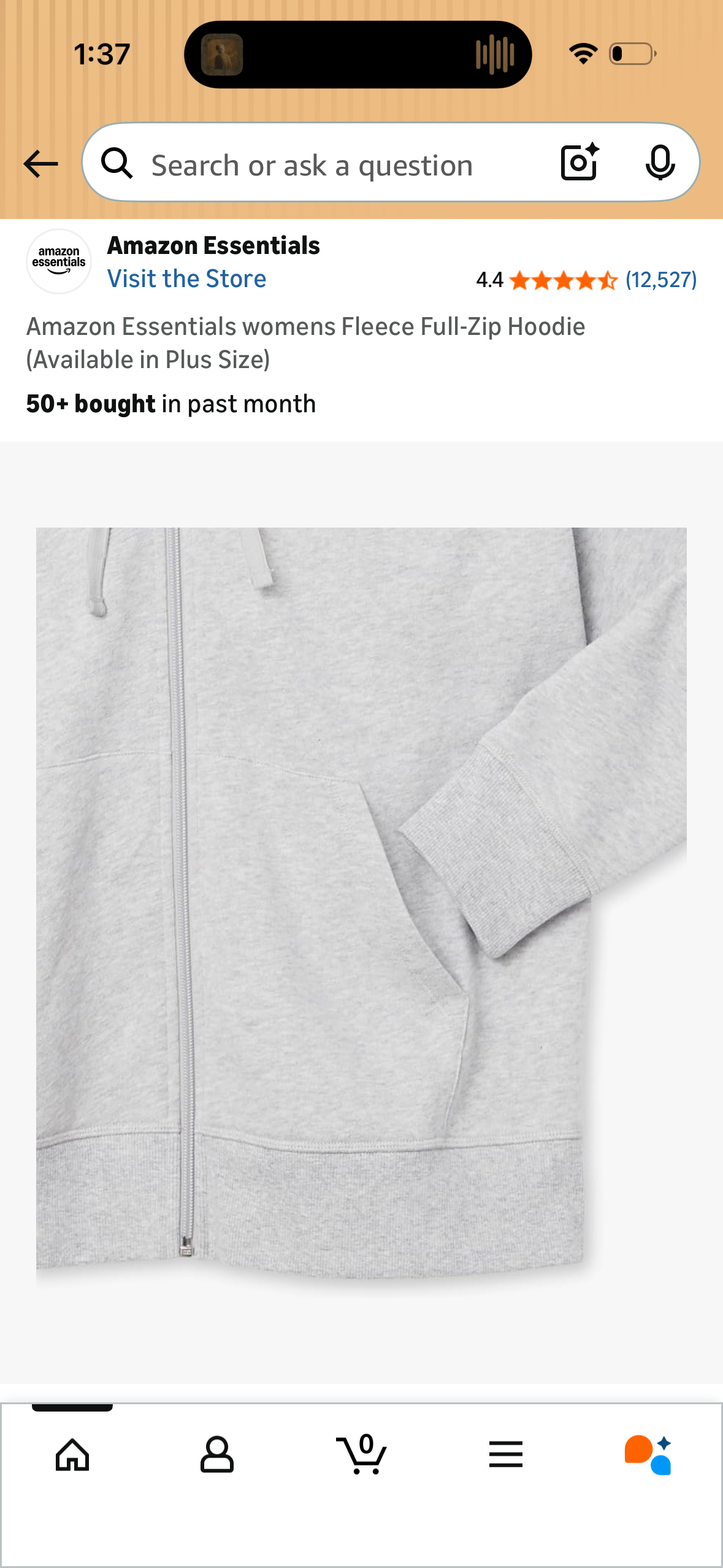 Amazon Essentials womens Fleece Full-Zip Hoodie (Size XX-Large)