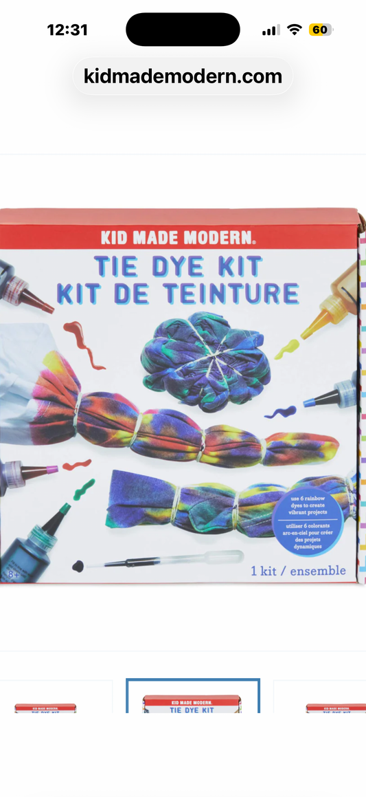 Kid Made Modern Rainbow 6 Vibrant Color Tie Dye Kit for Kids & Adults - Fabric Tie Dye Making Set & Bulk Supplies for Large Groups