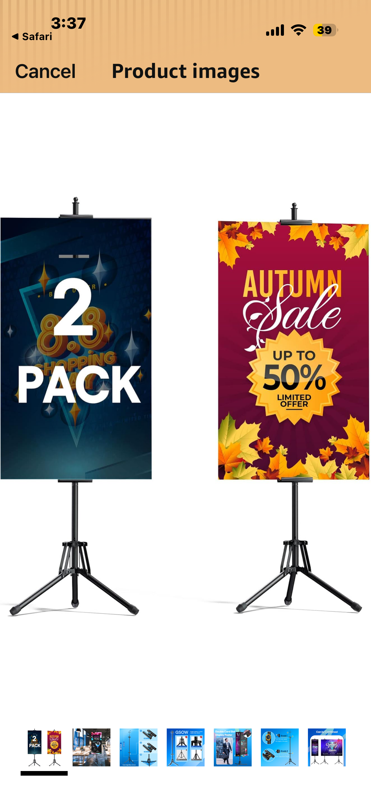 Poster Stand for Display