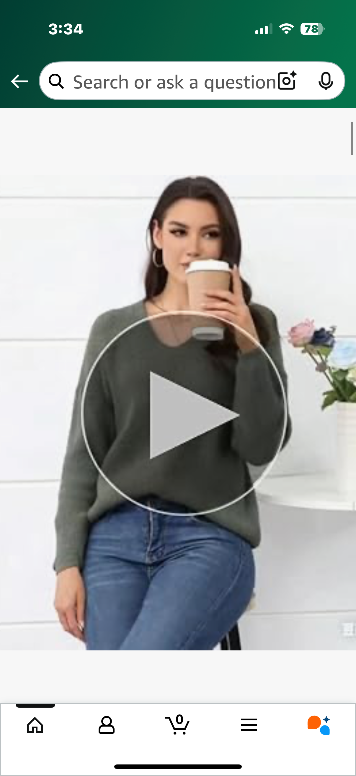 Women's Long-Sleeve V-Neck Sweater 2025 Sweet Loose V-Back Knitted Ribbed Pullover (Size Small)