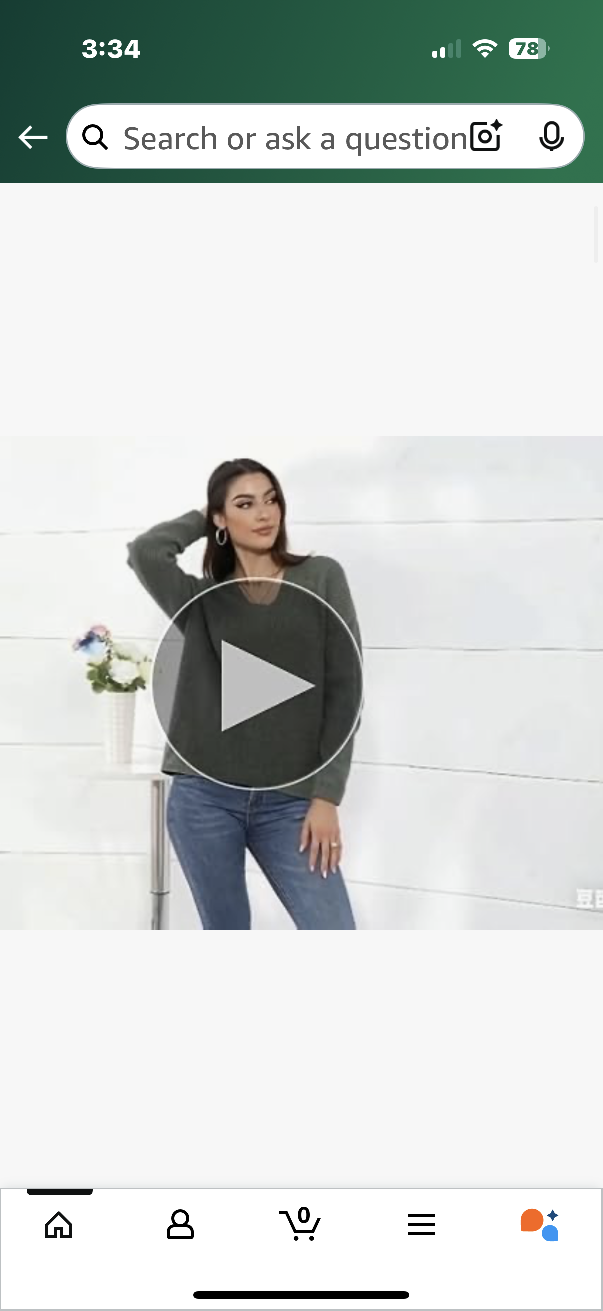 Women's Long-Sleeve V-Neck Sweater 2025 Sweet Loose V-Back Knitted Ribbed Pullover (Size Small)