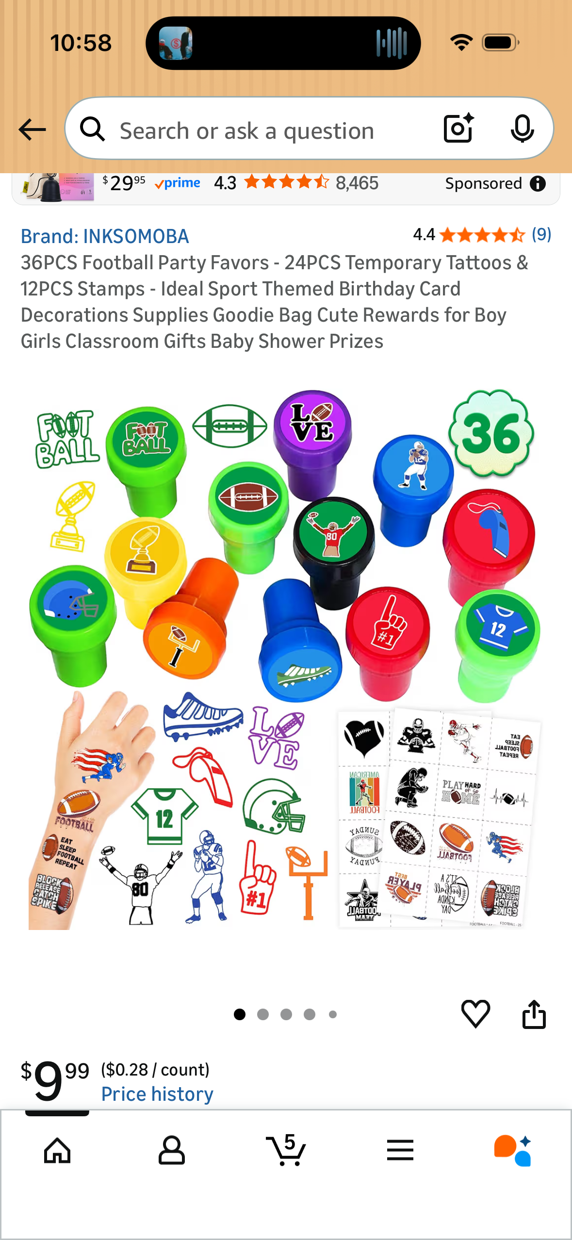 36PCS Football Party Favors - 24PCS Temporary Tattoos & 12PCS Stamps - Ideal Sport Themed Birthday Card Decorations Supplies Goodie Bag Cute Rewards for Boy Girls Classroom Gifts Baby Shower Prizes
