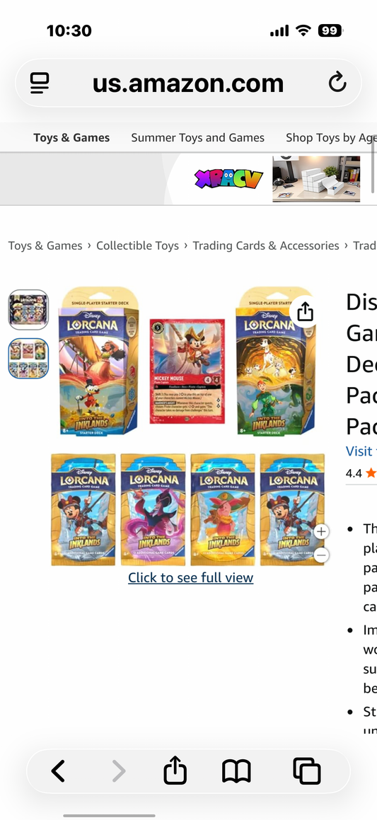 Disney Lorcana Trading Card Game, Includes 2 Ready-to-Play Decks Each Includes 1 Booster Pack, Plus 4 Additional Booster Packs and 1 Promo Card