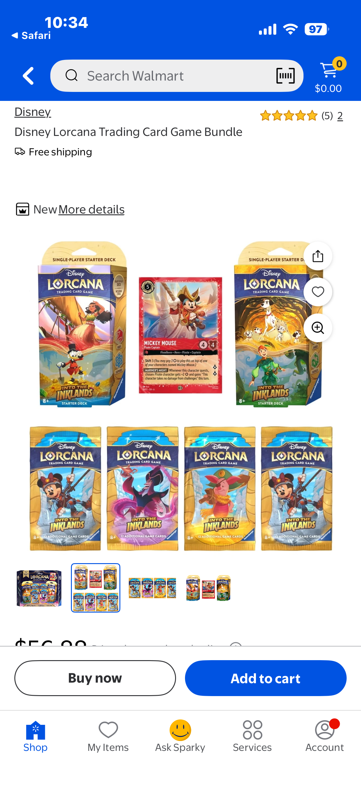 Disney Lorcana Trading Card Game, Includes 2 Ready-to-Play Decks Each Includes 1 Booster Pack, Plus 4 Additional Booster Packs and 1 Promo Card