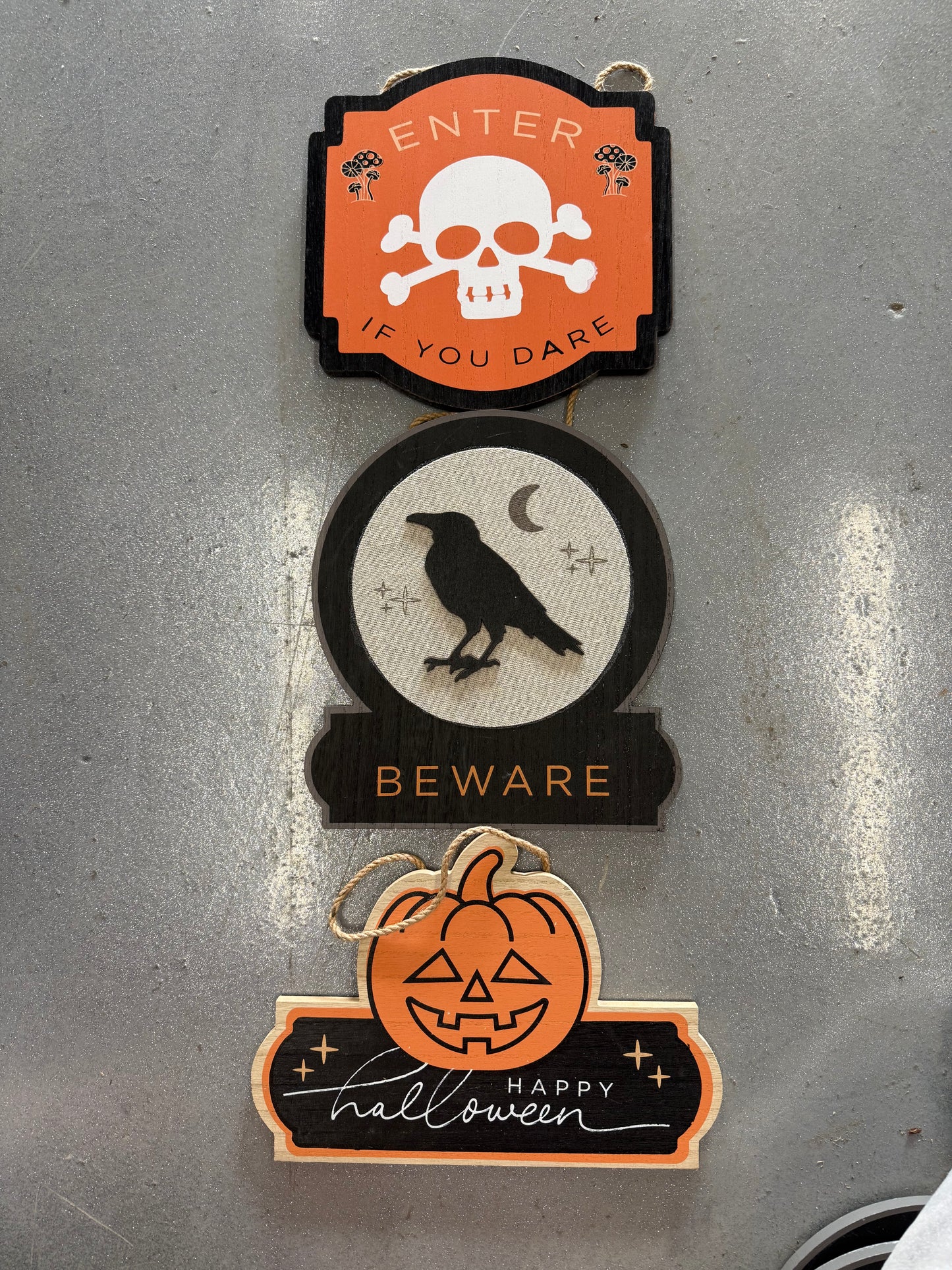 ‼️CLEARANCE‼️Set of 3 Wooden Halloween Signs 8x12