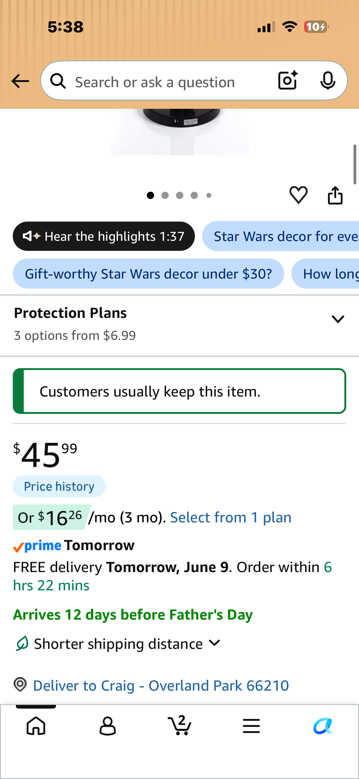 Star Wars Luke Skywalker Lightsaber LED Light | Star Wars Decor | 23 Inches