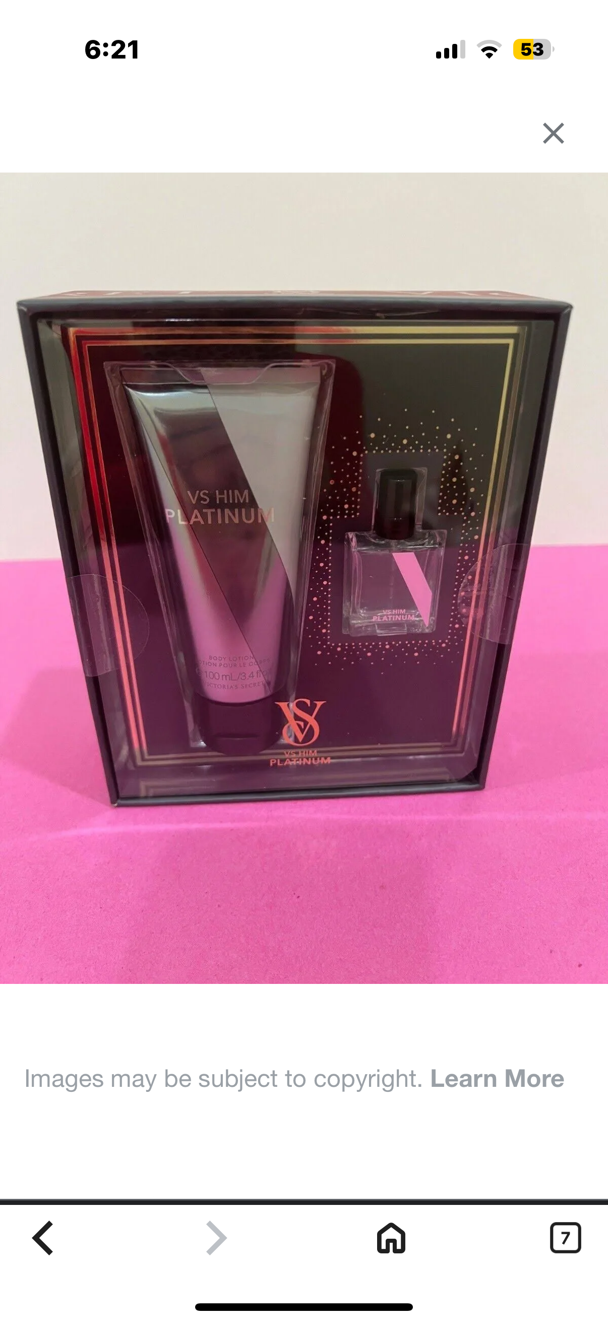 Victoria’s Secret Him Platinum Body Lotion and Eau De Parfum