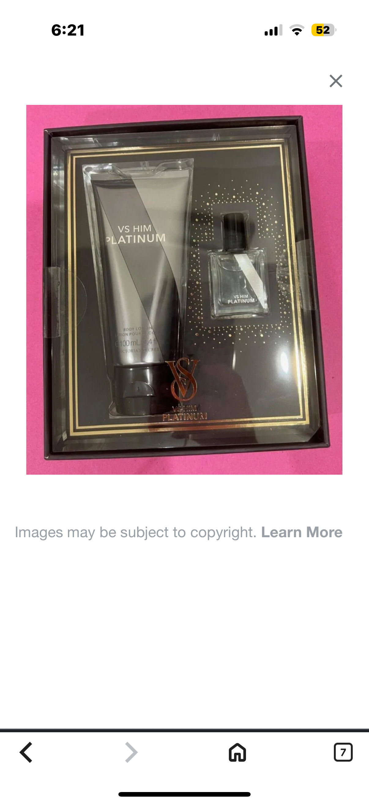 Victoria’s Secret Him Platinum Body Lotion and Eau De Parfum