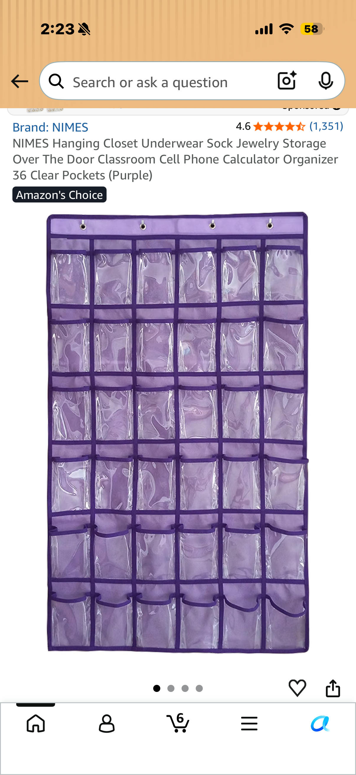 4 PM DoorBuster - Hanging Over The Door Organizer