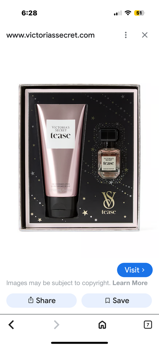 Victoria's Secret Tease Mini Fragrance Duo Gift Set, Eau de Parfum & Travel Lotion