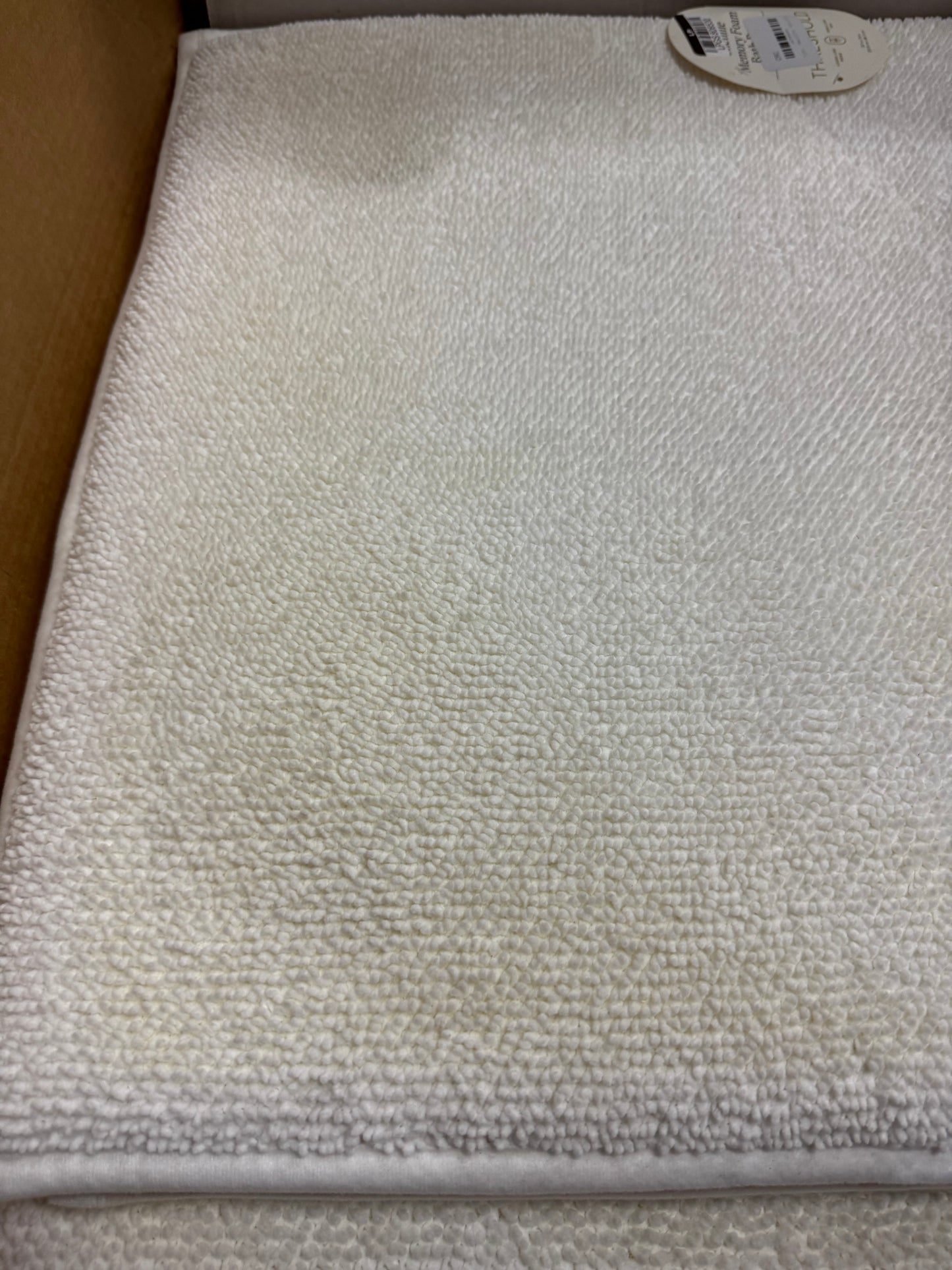 20"x34" Performance Plus Cotton Memory Foam Bath Rug White - Threshold™: OEKO-TEX Certified, Machine Washable
