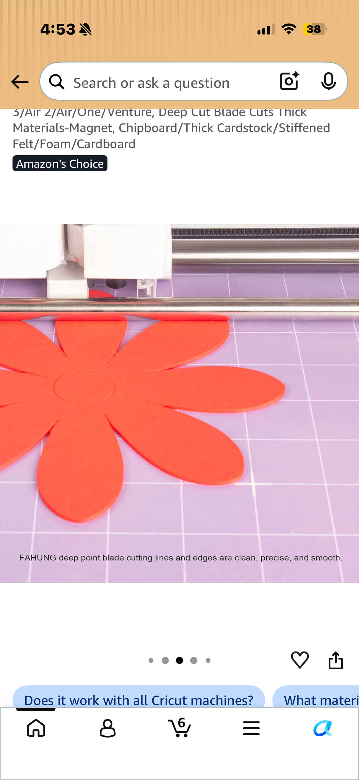 Cricut Deep Point Blade and Housing for Maker 3/Maker/Explore 3/Air 2/Air/One/Venture, Deep Cut Blade Cuts Thick Materials-Magnet, Chipboard/Thick Cardstock/Stiffened Felt/Foam/Cardboard