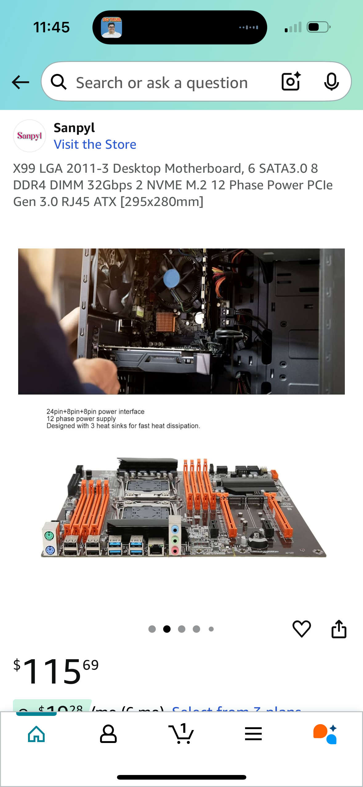 X99 LGA 2011-3 Desktop Motherboard, 6 SATA3.0 8 DDR4 DIMM 32Gbps 2 NVME M.2 12 Phase Power PCIe Gen 3.0 RJ45 ATX [295x280mm]