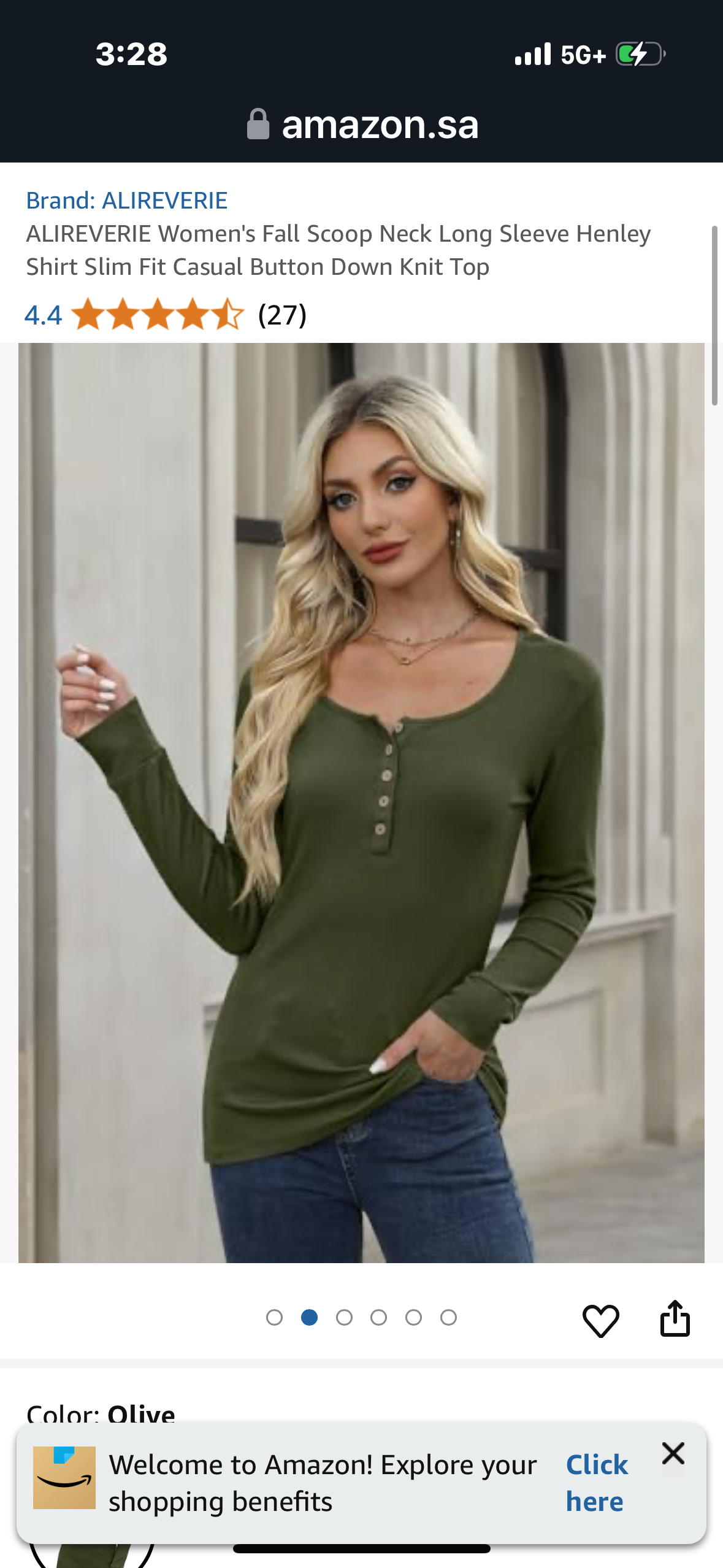 Women's Fall Scoop Neck Long Sleeve Henley Shirt Slim Fit Casual Button Down Knit Top (Size 2XL)